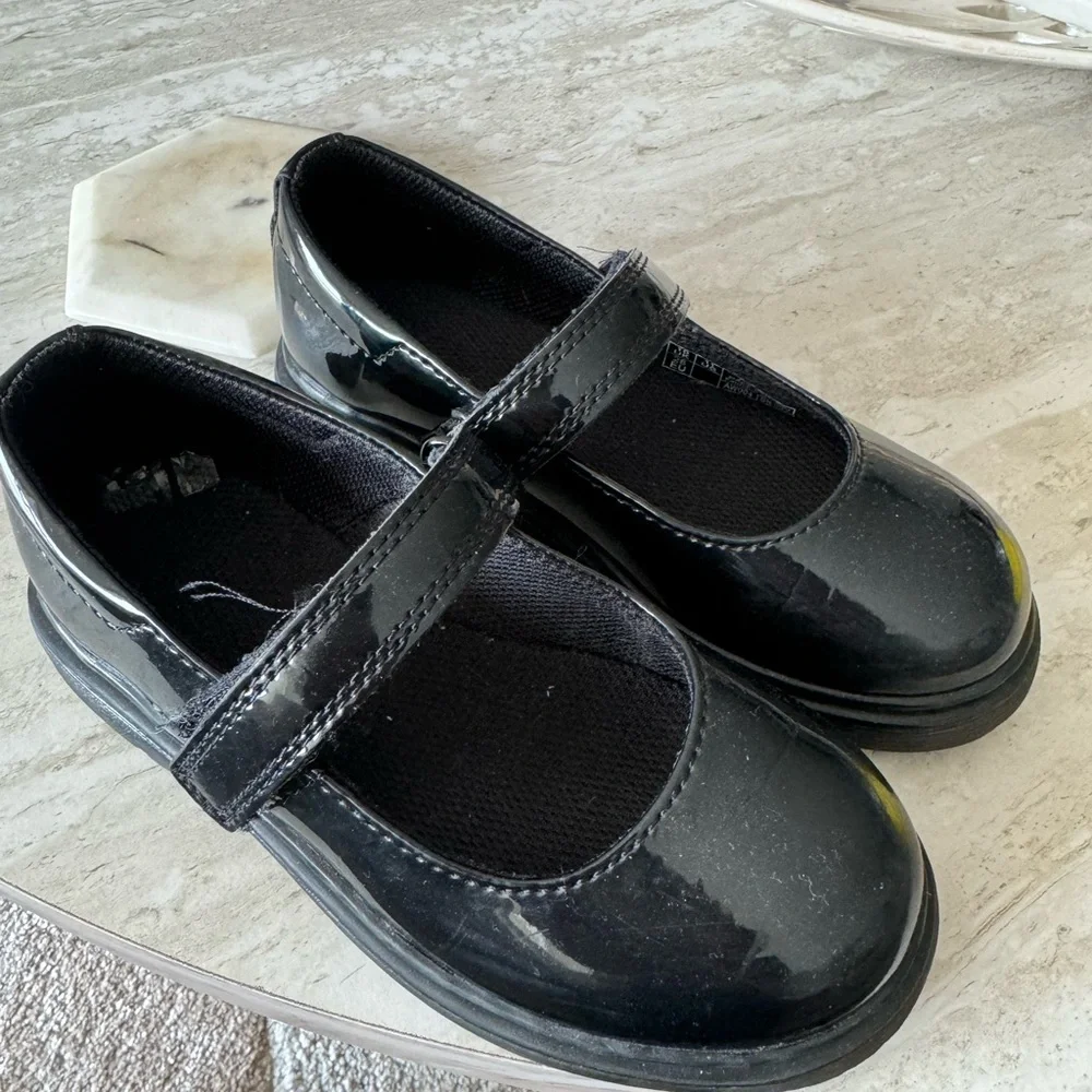 Dr. Martens Kids Black Patent Mary Jane Shoes